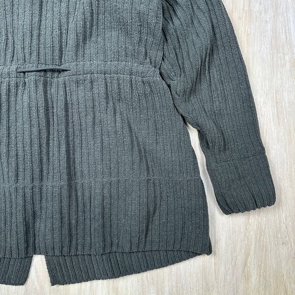 FLX Commuter Ribbed Knit Drawstring Waist Full Zip Cozy Casual Jacket Large - Picture 7 of 13